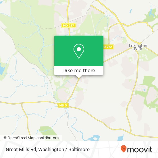 Mapa de Great Mills Rd, Lexington Park, MD 20653