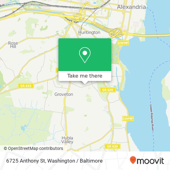 6725 Anthony St, Alexandria, VA 22306 map