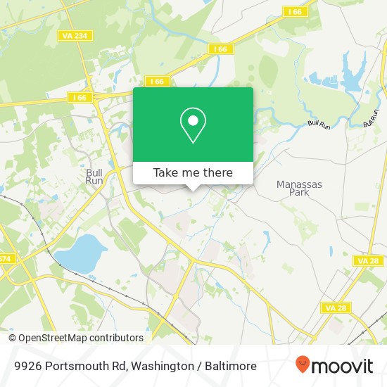 Mapa de 9926 Portsmouth Rd, Manassas, VA 20109