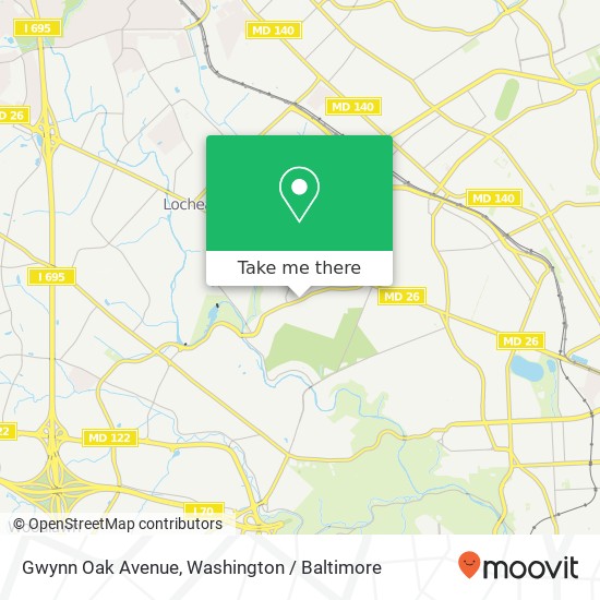 Gwynn Oak Avenue, Gwynn Oak Ave, Baltimore, MD 21215, USA map