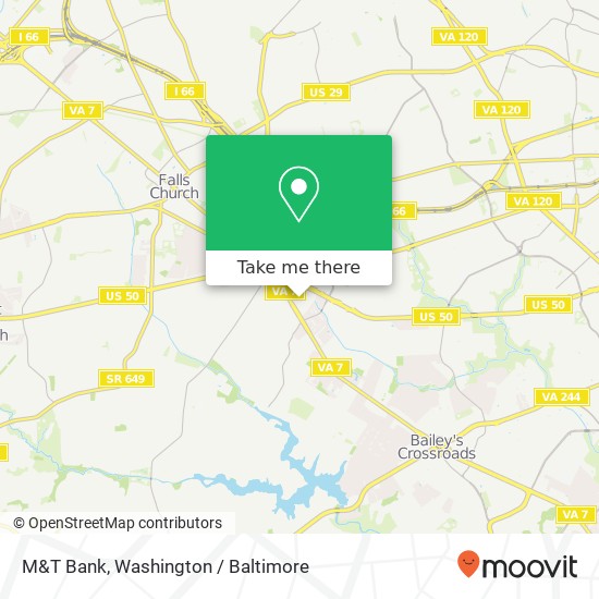Mapa de M&T Bank, 6360 Seven Corners Ctr