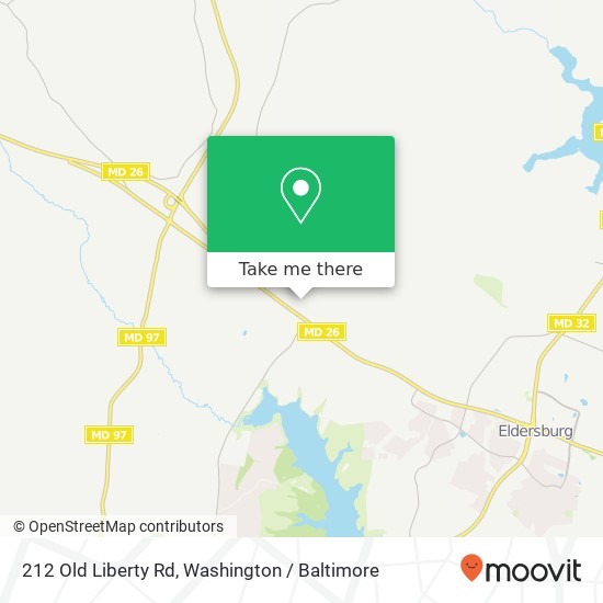 Mapa de 212 Old Liberty Rd, Sykesville, MD 21784