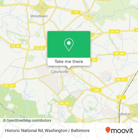 Historic National Rd, Catonsville, MD 21228 map