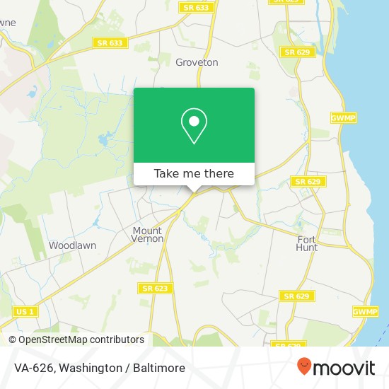 Mapa de VA-626, Alexandria, VA 22306
