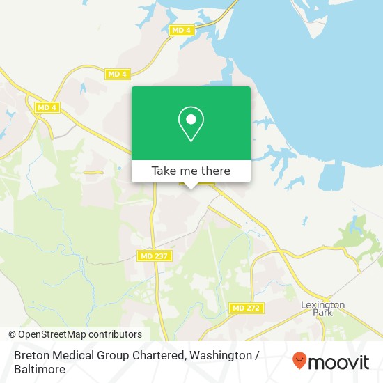 Mapa de Breton Medical Group Chartered, 22576 MacArthur Blvd