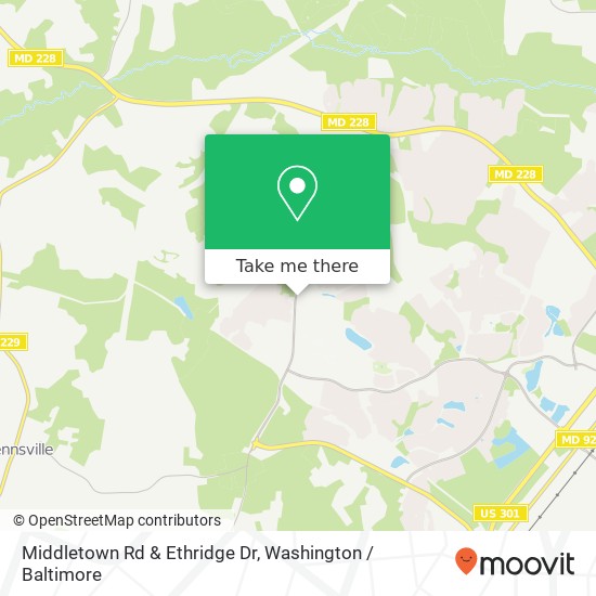 Middletown Rd & Ethridge Dr map