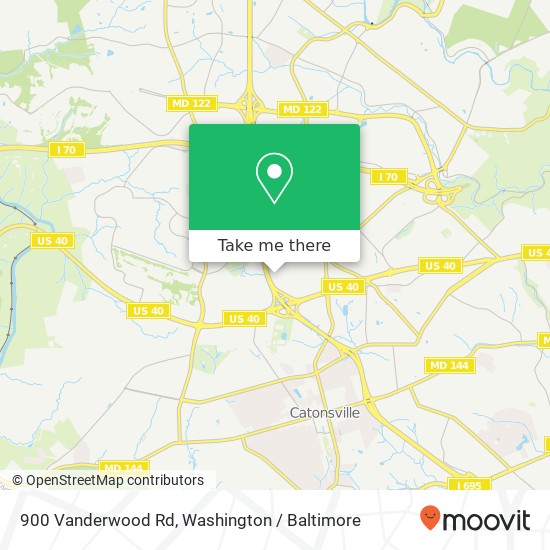 900 Vanderwood Rd, Catonsville, MD 21228 map