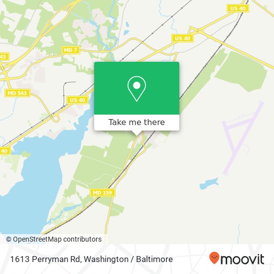 Mapa de 1613 Perryman Rd, Aberdeen, MD 21001