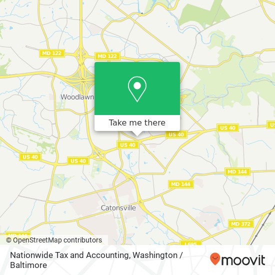 Mapa de Nationwide Tax and Accounting, 5606 Talbott Pl