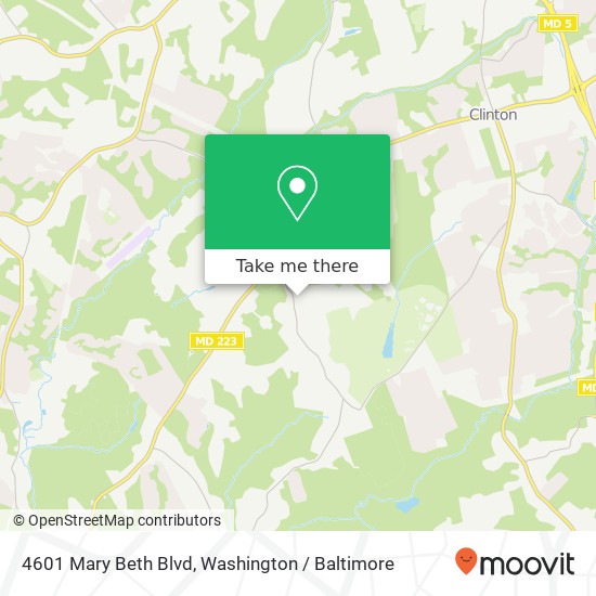 Mapa de 4601 Mary Beth Blvd, Clinton, MD 20735