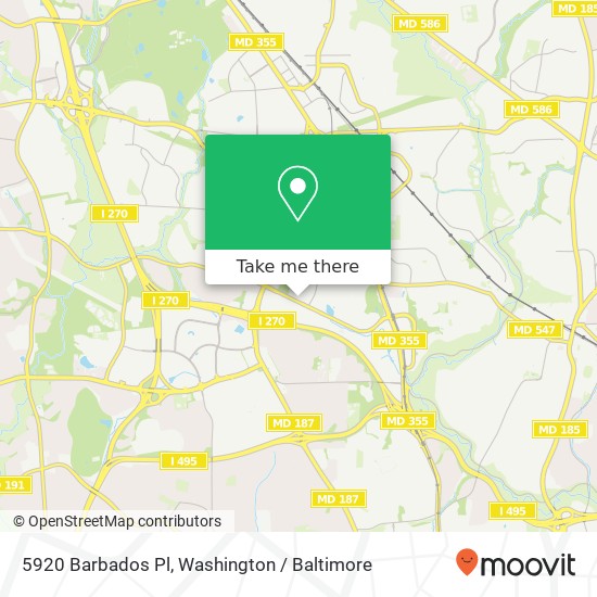 5920 Barbados Pl, Rockville, MD 20852 map