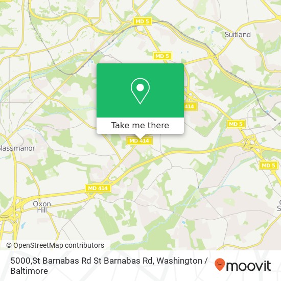 Mapa de 5000,St Barnabas Rd St Barnabas Rd, Temple Hills, MD 20748
