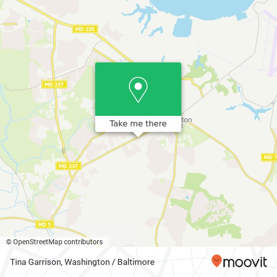 Mapa de Tina Garrison, 21600 Great Mills Rd