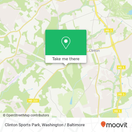 Clinton Sports Park, 9701 Piscataway Rd map