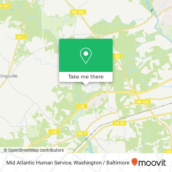 Mapa de Mid Atlantic Human Service, 3003 Woods End Dr