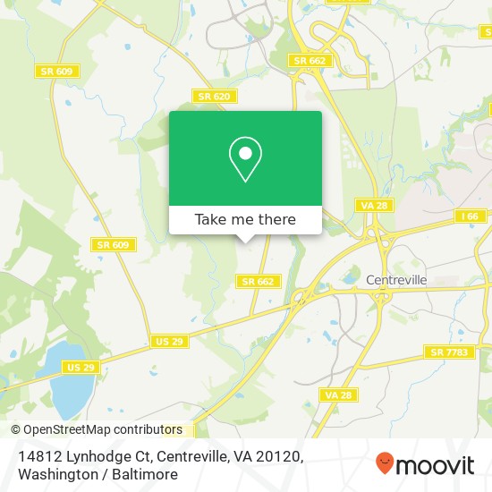 Mapa de 14812 Lynhodge Ct, Centreville, VA 20120