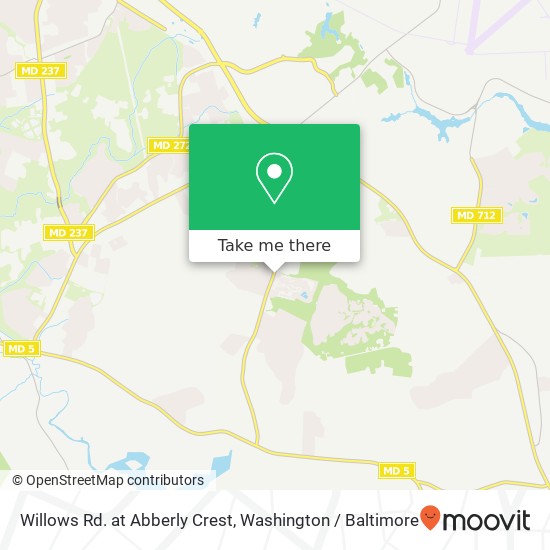 Willows Rd. at Abberly Crest map