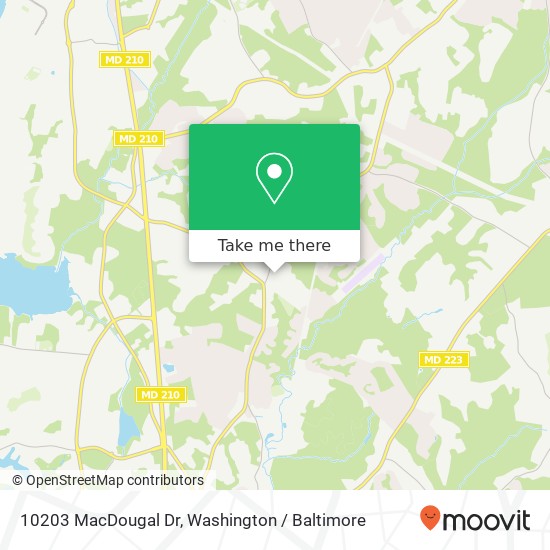 10203 MacDougal Dr, Fort Washington, MD 20744 map