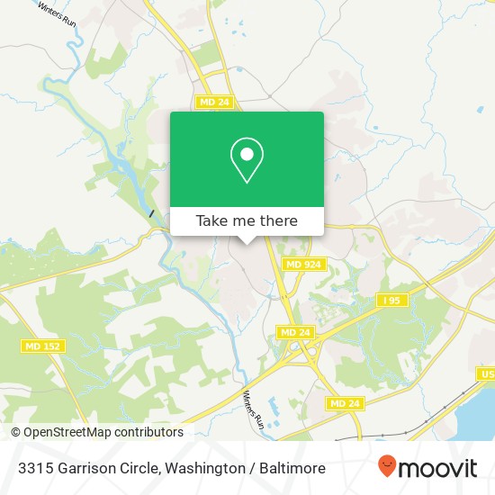 Mapa de 3315 Garrison Circle, 3315 Garrison Cir, Abingdon, MD 21009, USA