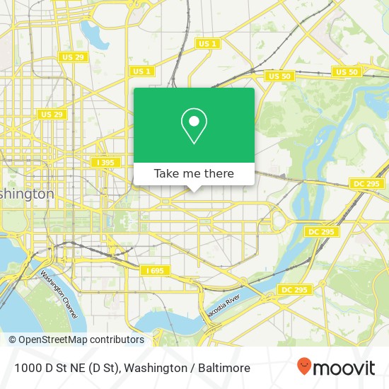 1000 D St NE (D St), Washington, DC 20002 map