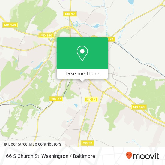 Mapa de 66 S Church St, Westminster, MD 21157