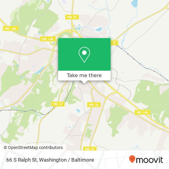 Mapa de 66 S Ralph St, Westminster, MD 21157