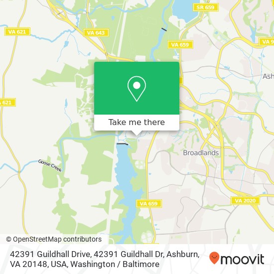 42391 Guildhall Drive, 42391 Guildhall Dr, Ashburn, VA 20148, USA map