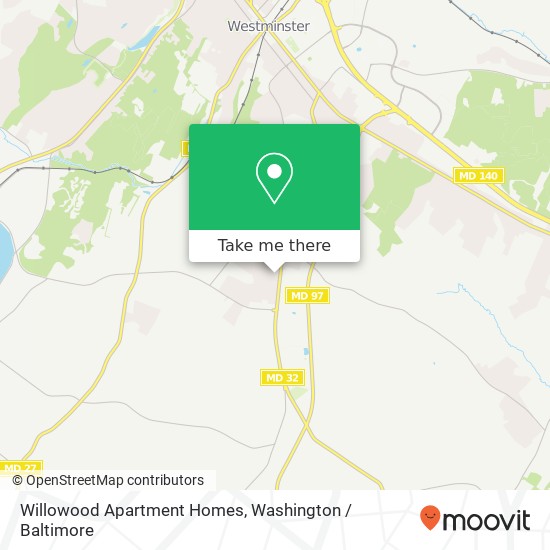 Mapa de Willowood Apartment Homes, 15 Washington Ln