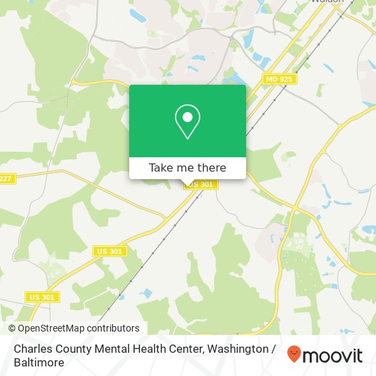 Mapa de Charles County Mental Health Center, 4545 Crain Hwy