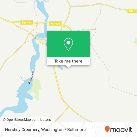 Mapa de Hershey Creamery, 9640 Legion Rd