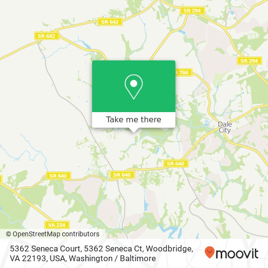 5362 Seneca Court, 5362 Seneca Ct, Woodbridge, VA 22193, USA map