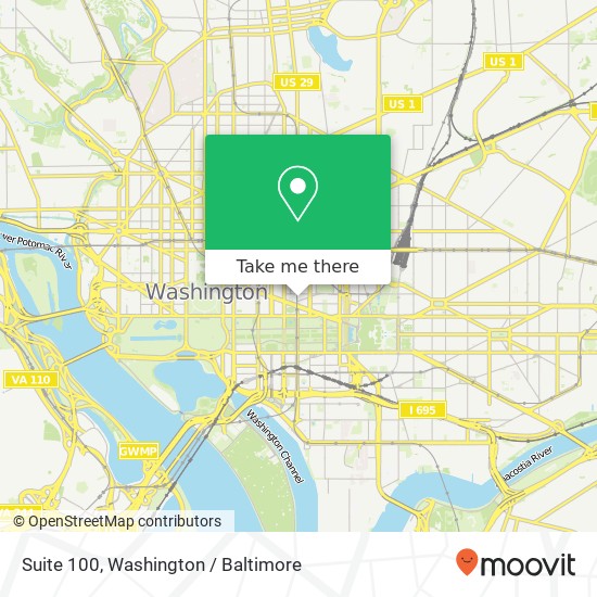 Mapa de Suite 100, 325 7th St NW Suite 100, Washington, DC 20004, USA
