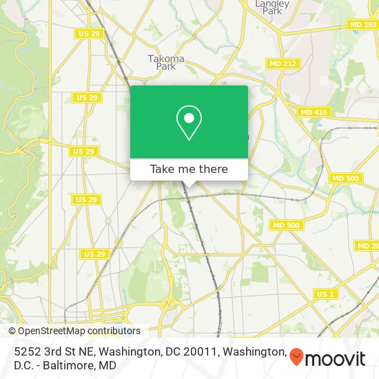 5252 3rd St NE, Washington, DC 20011 map