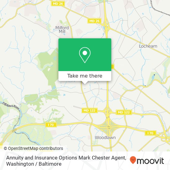 Mapa de Annuity and Insurance Options Mark Chester Agent, 2401 Potterfield Rd