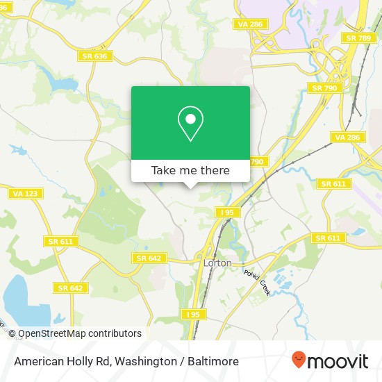 American Holly Rd, Lorton, VA 22079 map