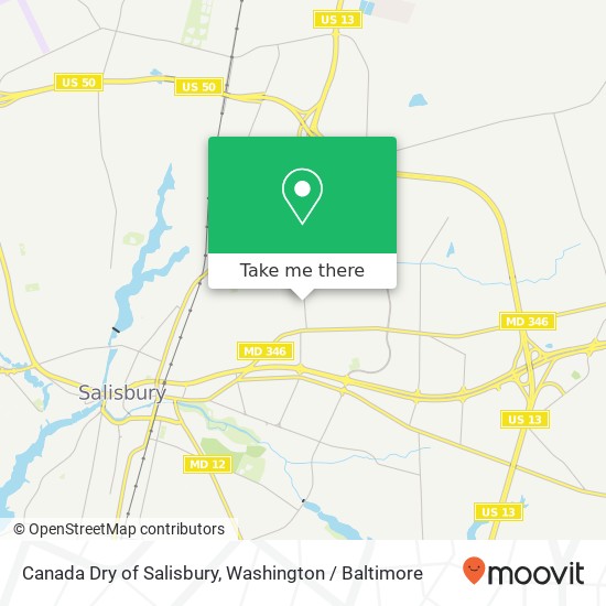 Mapa de Canada Dry of Salisbury, 300 Moss Hill Ln