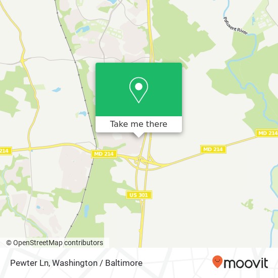 Mapa de Pewter Ln, Bowie, MD 20716