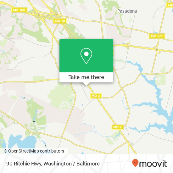 Mapa de 90 Ritchie Hwy, Pasadena, MD 21122