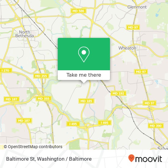 Mapa de Baltimore St, Kensington, MD 20895