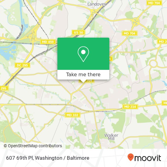 607 69th Pl, Capitol Heights, MD 20743 map