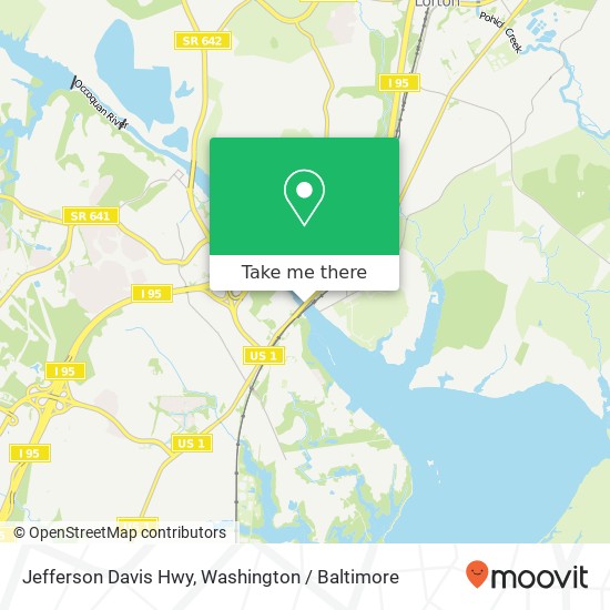 Mapa de Jefferson Davis Hwy, Lorton, VA 22079