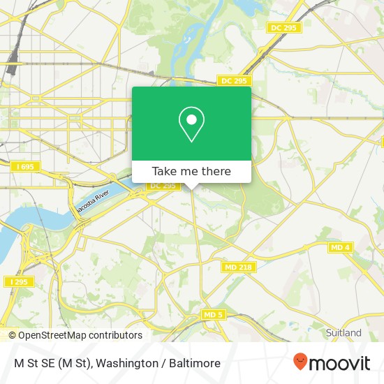 M St SE (M St), Washington, DC 20019 map