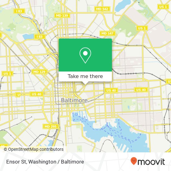 Ensor St, Baltimore, MD 21202 map