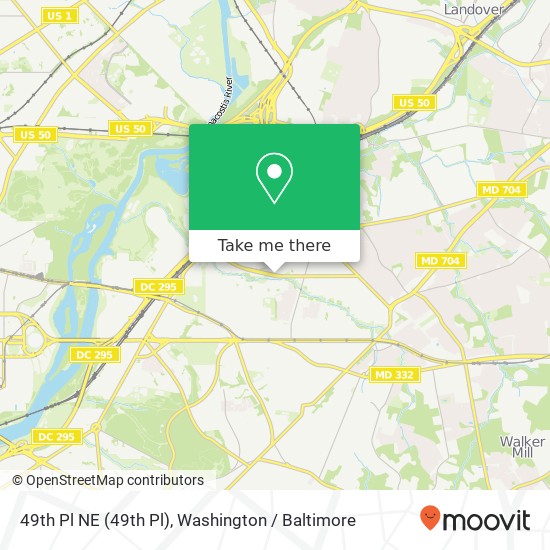 Mapa de 49th Pl NE (49th Pl), Washington, DC 20019