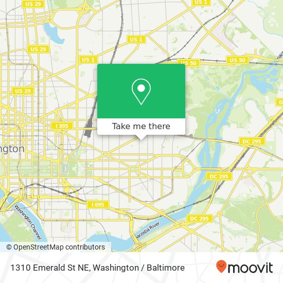 1310 Emerald St NE, Washington, DC 20002 map