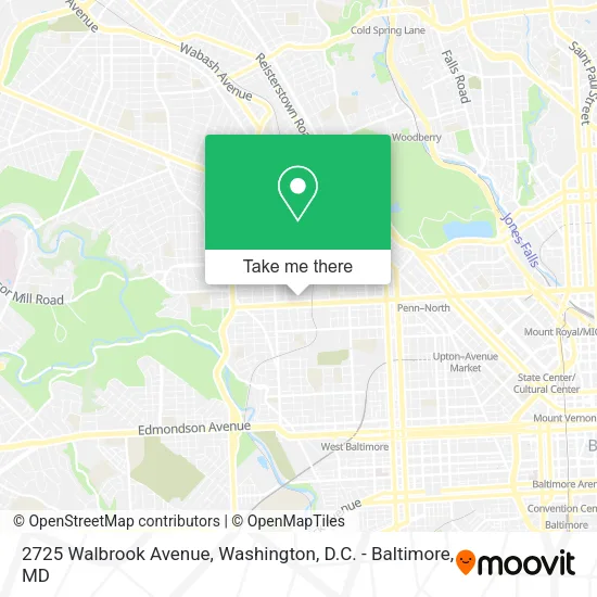 2725 Walbrook Avenue map