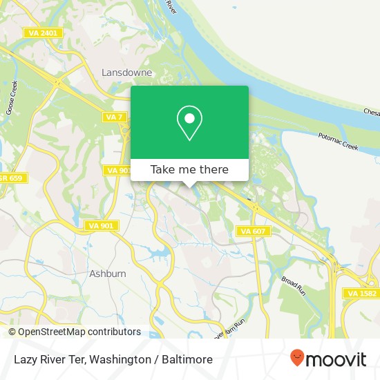 Mapa de Lazy River Ter, Ashburn, VA 20147