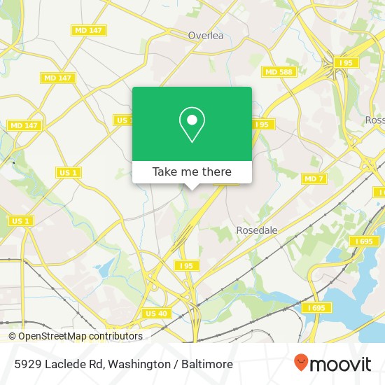 Mapa de 5929 Laclede Rd, Baltimore, MD 21206