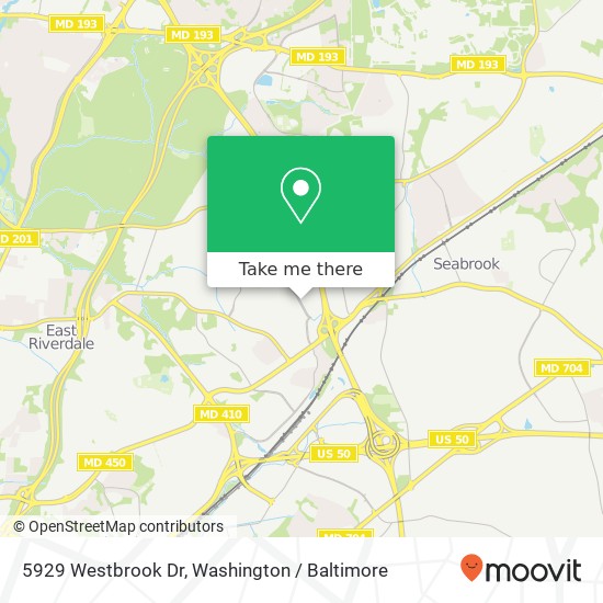 Mapa de 5929 Westbrook Dr, New Carrollton (LANHAM), MD 20784