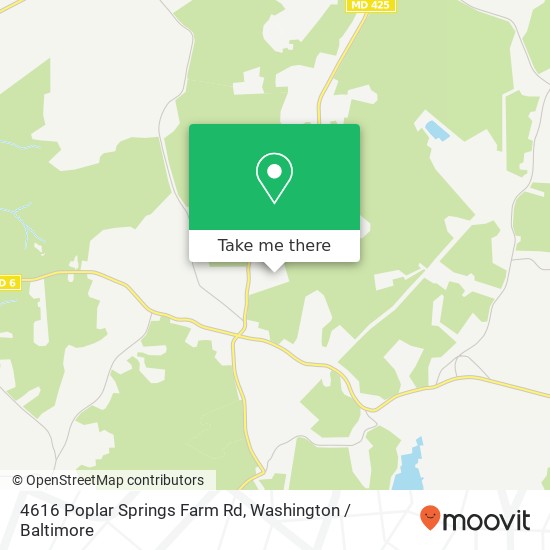Mapa de 4616 Poplar Springs Farm Rd, La Plata, MD 20646